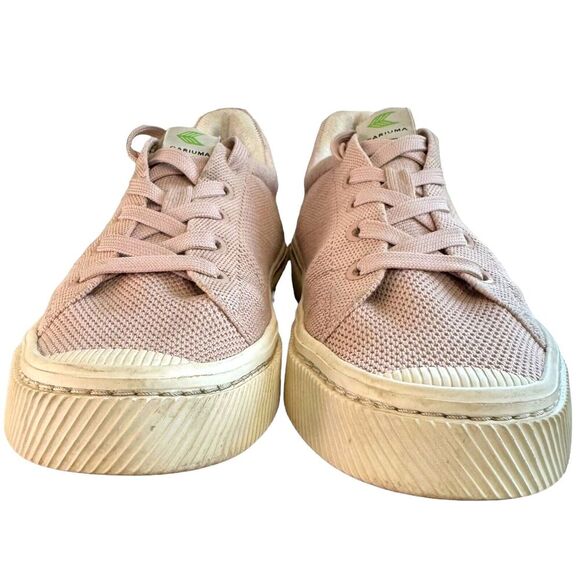 Cariuma Womens Fashion Sneakers Pink Low Top Lace Up Padded Canvas Casual 8 - Picture 5 of 13